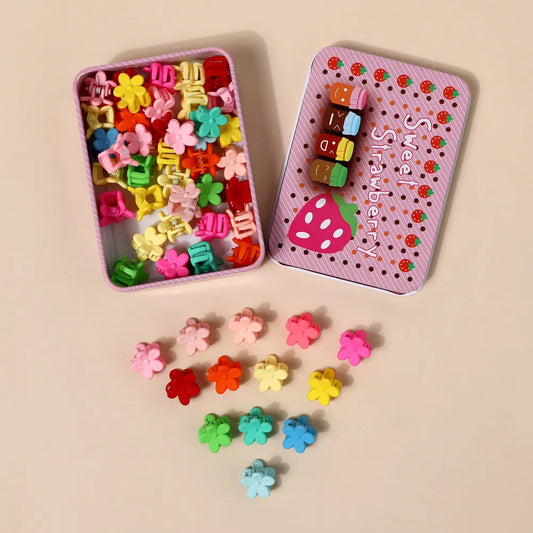 Paquete de 50 flequillo multicolor Mini Hair Claw accesorios para el cabello para niñas
