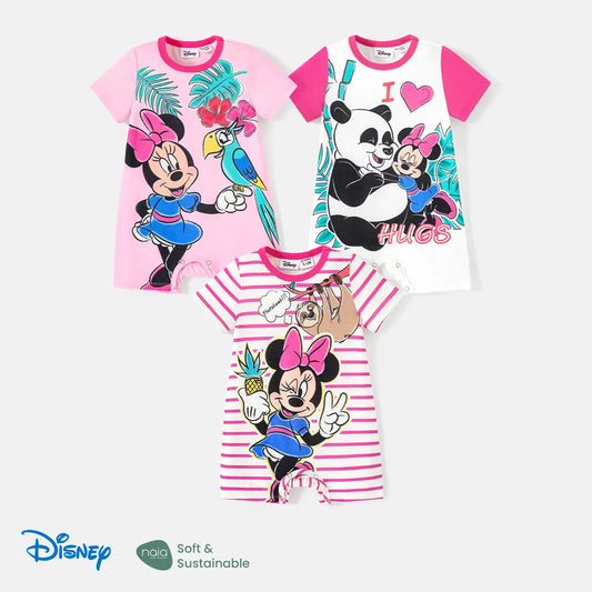 Mameluco de manga corta con gráficos de Disney Mickey y sus amigos para bebé/niño/niña pequeño/pequeña de Naia™.